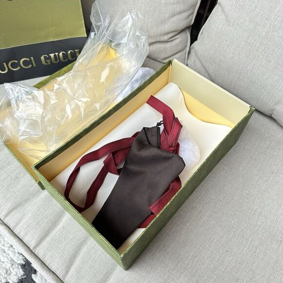 Authentic Gucci Green Gift Box +Jewelry Pouch+Ribbon+paper Bag 11x6.5x4 - Picture 6 of 12